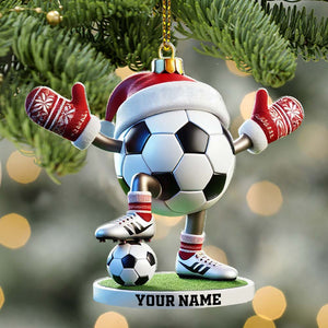 Football Ball Christmas Ornament, Personalized Ornament