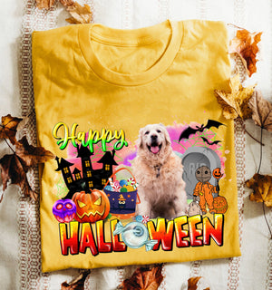 Happy Halloween, Personalized Light T-Shirt - Gift For Family, Friends, Pet Lovers