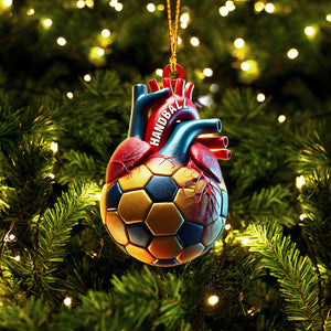 Ball Heart Home Decor Christmas Ornament, Personalized Ornament