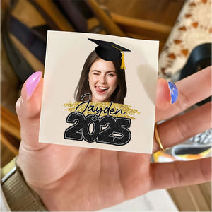 Graduation Tattoo Gift Custom Photo And Text Temporary Tattoo, Personalized Tattoo, Fake Tattoo