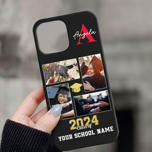 Graduation Custom Texts And 4 Photos Graduation Phone Case - Personalized Phone Case, Gift For Graduation