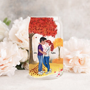 When We Get To The End Of Our Lives Together - Custom Appearances And Names - Personalized Glass Bottle, Frosted Bottle, Gift For Couple