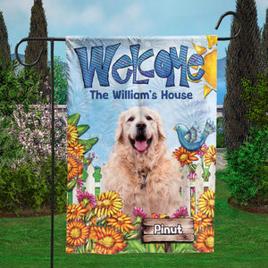 Welcome Human House With Pet - Custom Pet Photo Flag - Gift For Pet Lovers