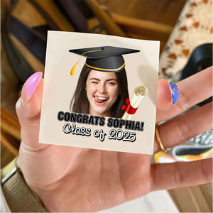 Graduation Tattoo Gift Custom Photo And Text Temporary Tattoo, Personalized Tattoo, Fake Tattoo