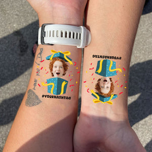 Surprise!!! Custom Photo And Text Temporary Tattoo, Personalized Tattoo, Fake Tattoo