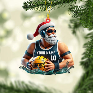 Cool Santa Basketball Home Decor Christmas Ornament, Personalized Ornament