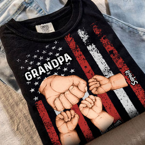 Grandpa Is Like Dad Without Rules - Custom Title And Name - Personalized T-Shirt -Father's Day, Birthday Gift For Grandpa