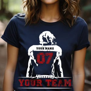 That's My Football Custom Name Number Shirt, Gift for Football Lover - Personalized T-Shirt