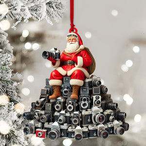 Santa Camera Lover Christmas Home Decor Christmas Ornament, Personalized Ornament