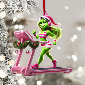 ELF Treadmill Decor Christmas Ornament, Personalized Ornament