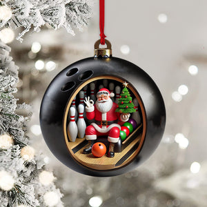 Bowling Ball Christmas Home Decor Christmas Ornament, Personalized Ornament