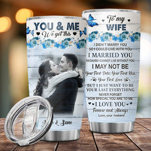 Custom Photo Husband & Wife Tumbler, Best Gift For Couple