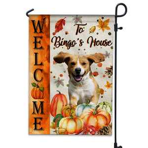 Welcome To My House - Personalized Photo Dog Garden Flag, Gift For Pet Lovers