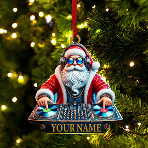 Custom Ornament, Santa DJ Ornament, Christmas Decor