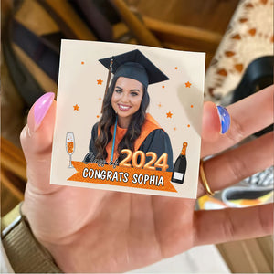 Graduation Tattoo Gift Custom Photo And Text Temporary Tattoo, Personalized Tattoo, Fake Tattoo