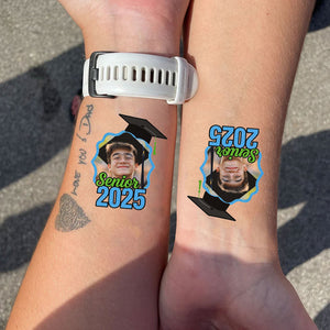Senior 2025 Graduation Tattoo Gift, Custom Temporary Tattoo, Personalized Tattoo, Fake Tattoo