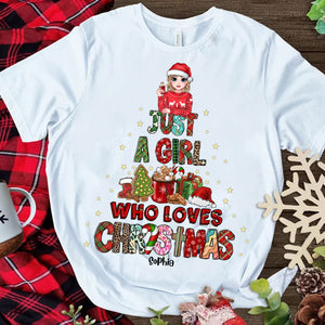 Just A Girl Who Loves Christmas - Custom Appearance And Name - Personalized Sweatshirt, Family Gift