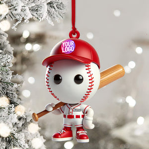 Baseball Christmas Ornament, Personalized Ornament