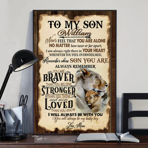 To My Son - You Will Always Be My Baby Boys - Personalized Mom And Son Canvas - Gift For Family