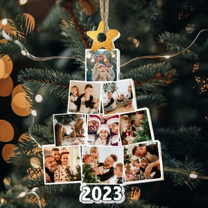 The Christmas Photo Trees, Christmas Gift For Family, Custom Photo - Personalized Acrylic Ornament - Gift For Christmas, Family Gift