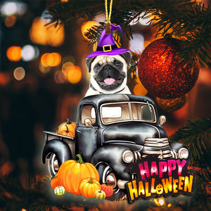 Happy Halloween  - Custom Photo, Personalized Acrylic Ornament - Gift For Pet Lover