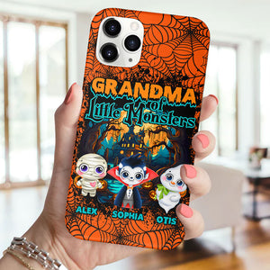 Happy Halloween, The Little Monsters - Custom Appearance And Names - Personalized Phone Case - Halloween Gift