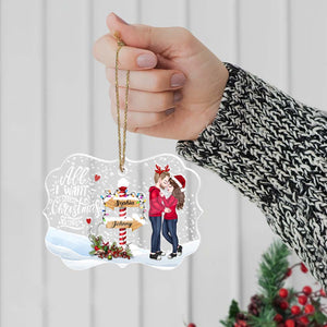 All I Want For Christmas Is You Couple Ornament - Custom Appearance, Personalized Acrylic Ornament - Gift For Christmas, Couple Gift, Family Gift