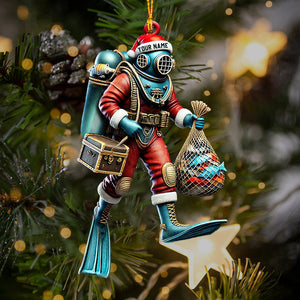 Diving Suit Home Decor Christmas Ornament, Personalized Ornament