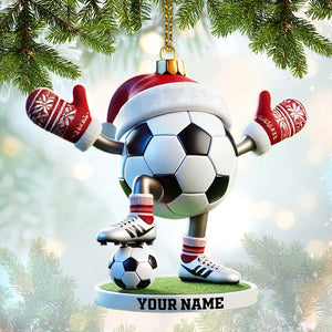 Football Ball Christmas Ornament, Personalized Ornament