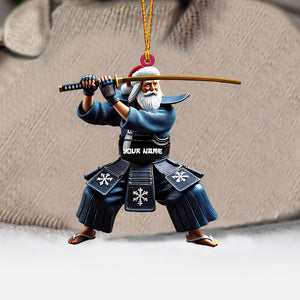 Samurai Home Decor Christmas Ornament, Personalized Ornament