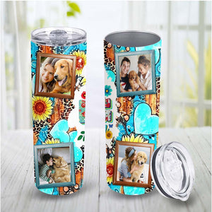 The Pioneer Woman - Paw Mom - Custom Photo - Personalized Skinny Tumbler - Gift For Pet Lovers