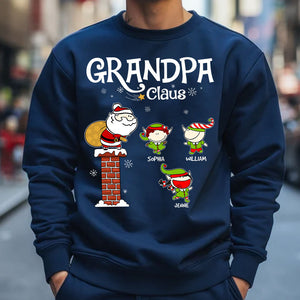 Christmas Gift For Grandpa Santa - Custom Appearance And Name - Personalized Sweater- Family Gift