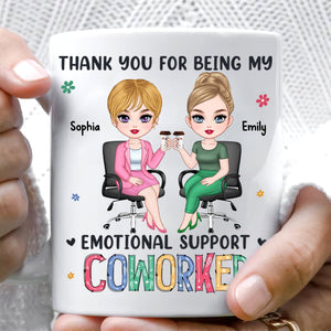 Thank For Being My Coworker - Custom Appearances And Names, Personalized White Mug