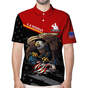 All Gave Some - Some Gave All - I Am Grumpy Veteran - I Served, I Sacrificed, I Don't Regret - Customized U.S. Veteran Polo Shirt, Gift For Veterans