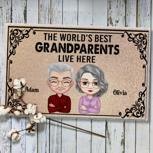 The Best Of The World Lives Here - Custom Appearances And Names - Personalized Doormat - Family Gift