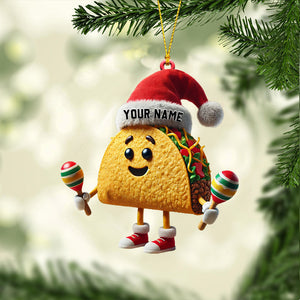 Taco Christmas Home Decor Christmas Ornament, Personalized Ornament