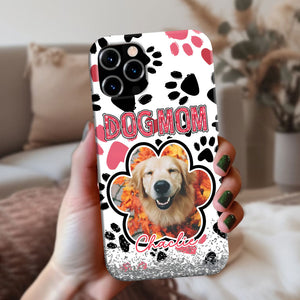 Dog Mom Custom Photo And Name Phone Case - Personalized Phone Case, Dog Lover Gift