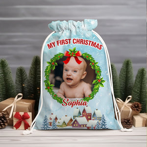 My First Christmas Personalized Christmas String Bag