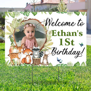 Personalized Baby Birthday Lawn Sign, Welcome To Baby Birthday, Gift For Birthday