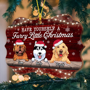 Have Yourself A Furry Little Christmas, Custom Dog And Name - Personalized Custom Shaped Wooden Ornament - Gift For Pet Lover, Christmas Gift