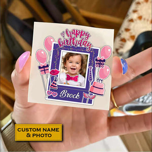 Happy Birthday It's Party Custom Photo And Text Temporary Tattoo, Personalized Tattoo, Fake Tattoo