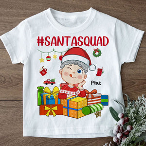 The Santa Squad, Custom Appearance And Name - Personalized T-Shirt - Gift For Family, Gift For Kids