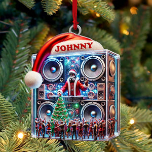 Swag DJ Santa Christmas Ornament, Personalized Ornament