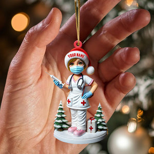 Nurse Christmas Ornament, Personalized Ornament