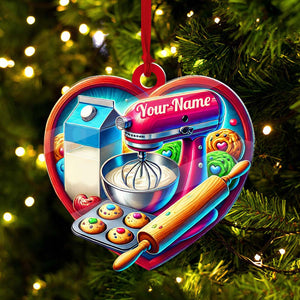 Custom Name Ornament, Baker Heart