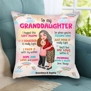 To My Grandkid Morning Noon And Night Love Always - Personalized Pillow, Gift For Family