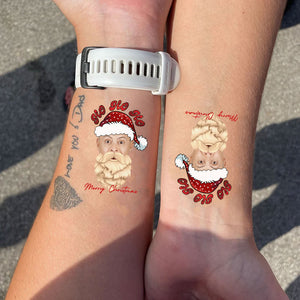 Santa, Custom Photo And Text Temporary Tattoo, Personalized Tattoo, Fake Tattoo