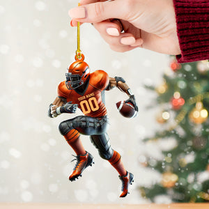 Custom Ornament, Rugby Player Ornament, Christmas Decor