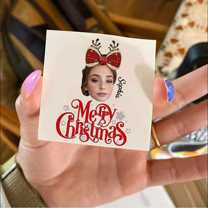 Red Christmas, Custom Photo And Text Temporary Tattoo, Personalized Tattoo, Fake Tattoo