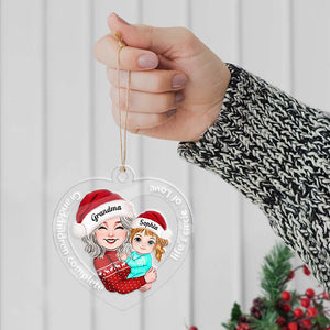 Grandchildren Complete Life's Circle Of Love Grandma Carried The Kid, Christmas Decor - Personalized Acrylic Ornament - Gift For Family